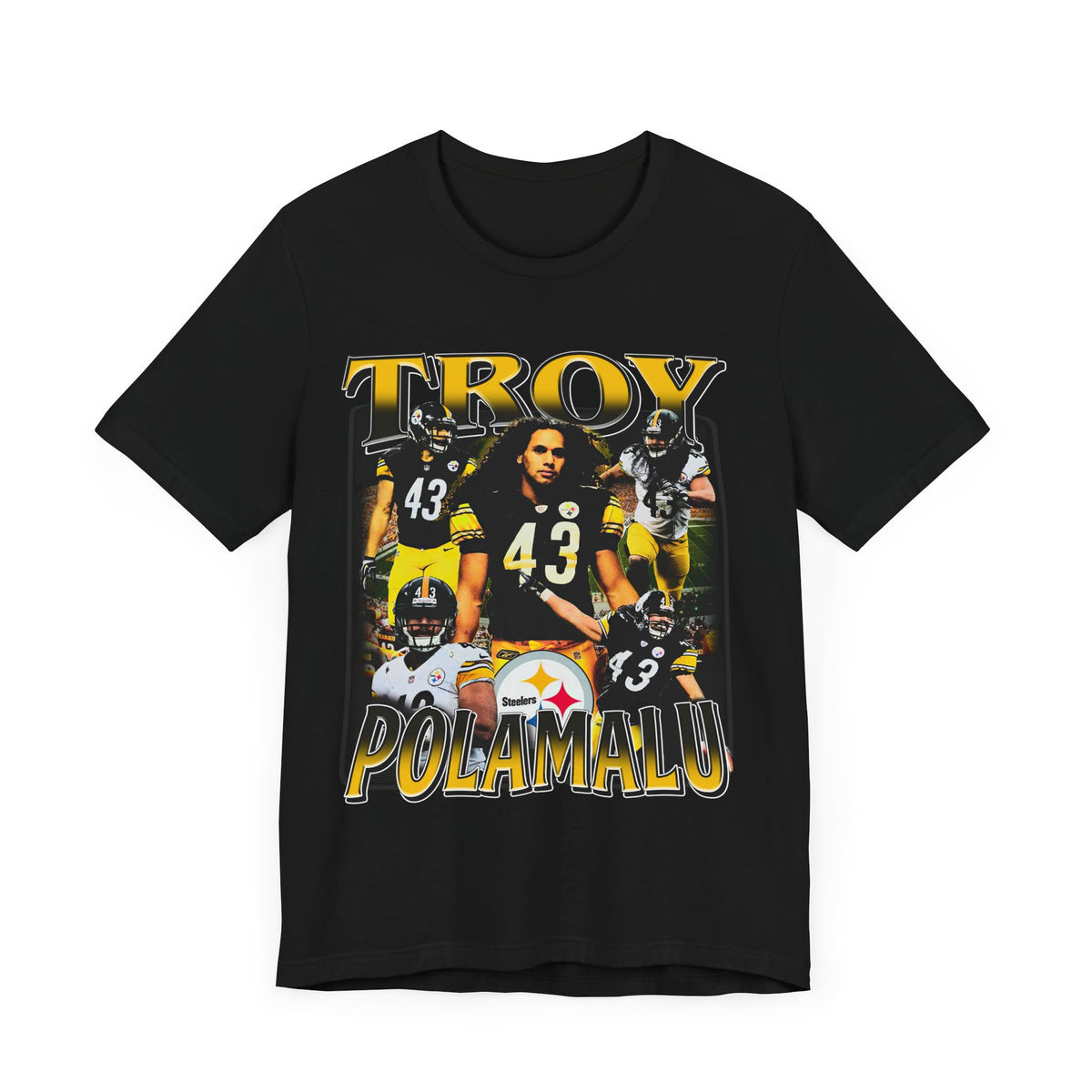 Vintage 90s Football Bootleg Style T-Shirt TROY POLAMALU 90s Unisex Graphic Tee