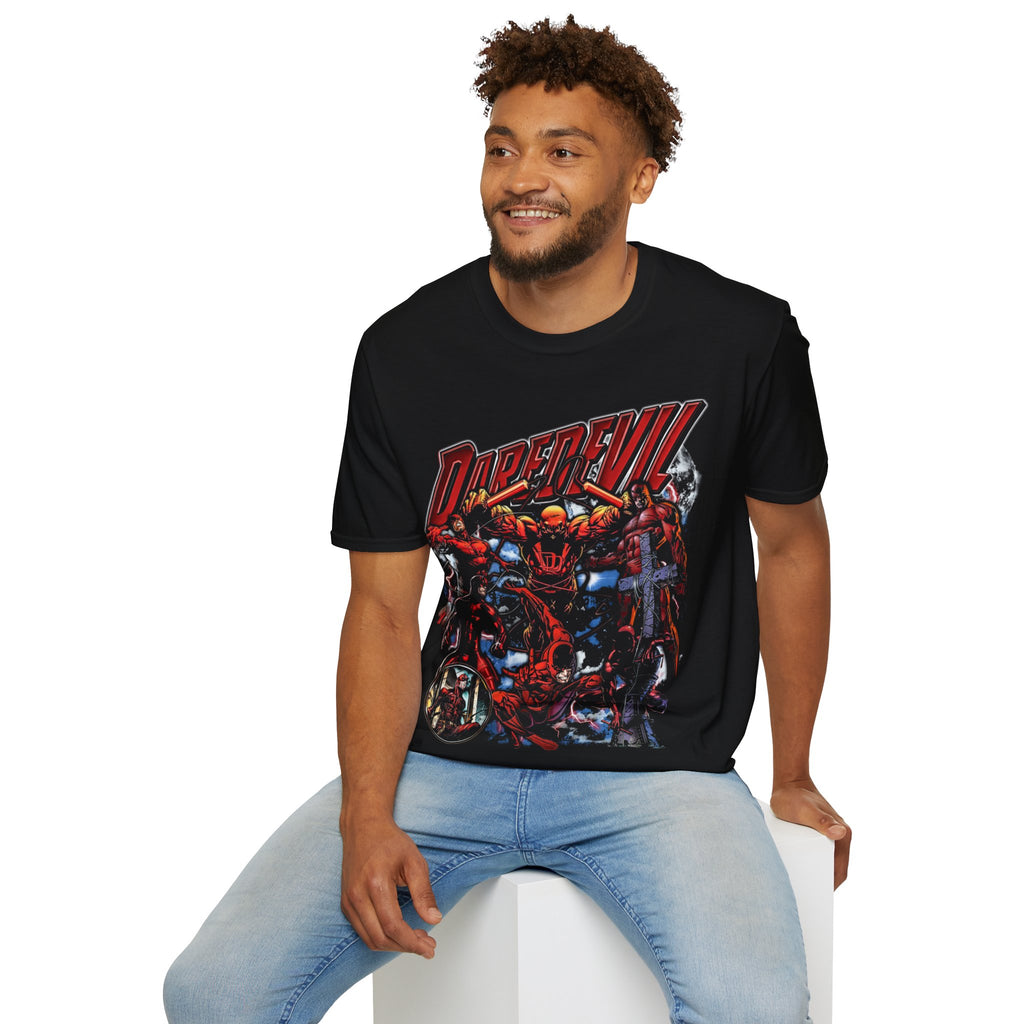 Vintage 90s Superheroes Bootleg Style T-Shirt, DAREDEVIL Retro Superheroes Shirt Unisex Graphic Tee