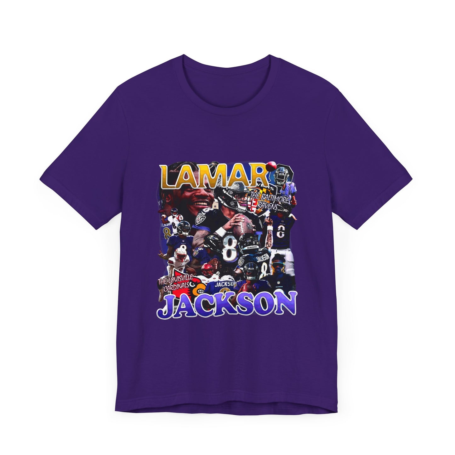 Vintage 90s Football Bootleg Style T-Shirt, LAMAR JACKSON Unisex Tee Shirt
