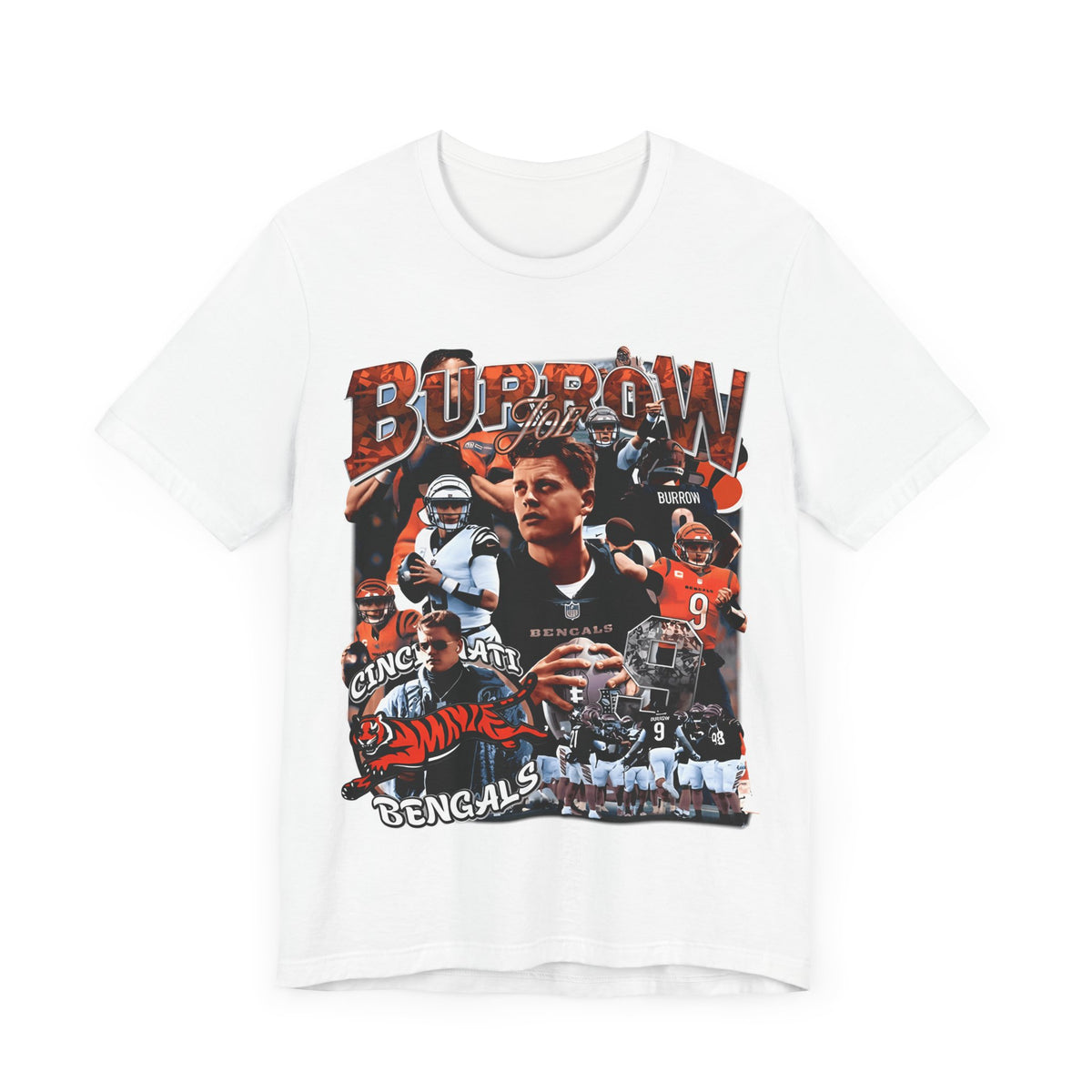 Vintage 90s Football Bootleg Style T-Shirt JOE BURROW Unisex Graphic Tee Shirt