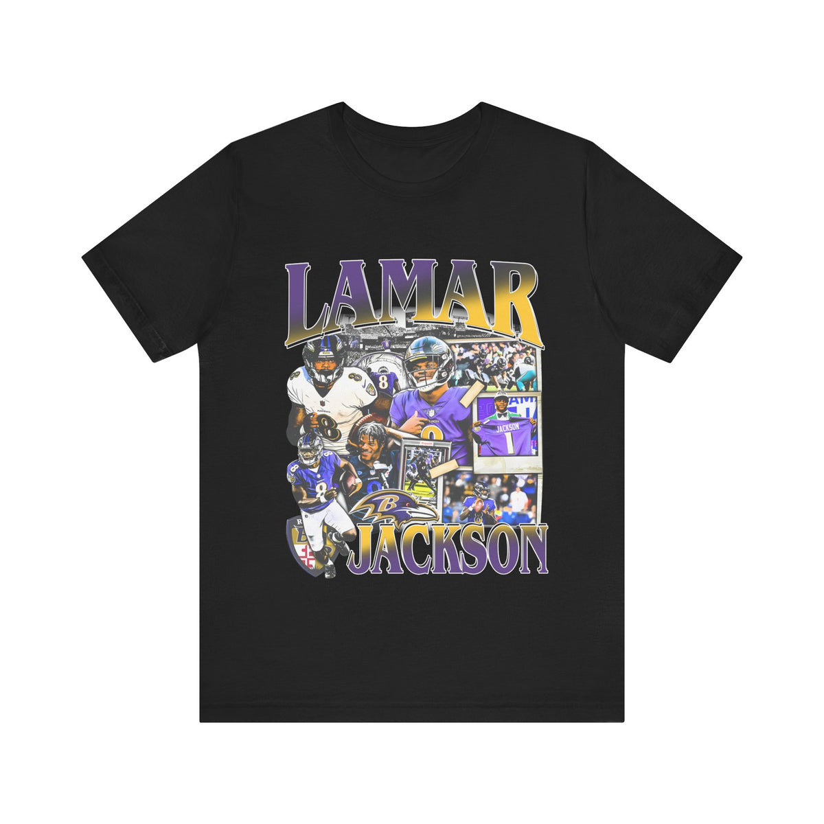 Vintage 90s Football Bootleg Style T-Shirt LAMAR JACKSON 90s Unisex Graphic Tee