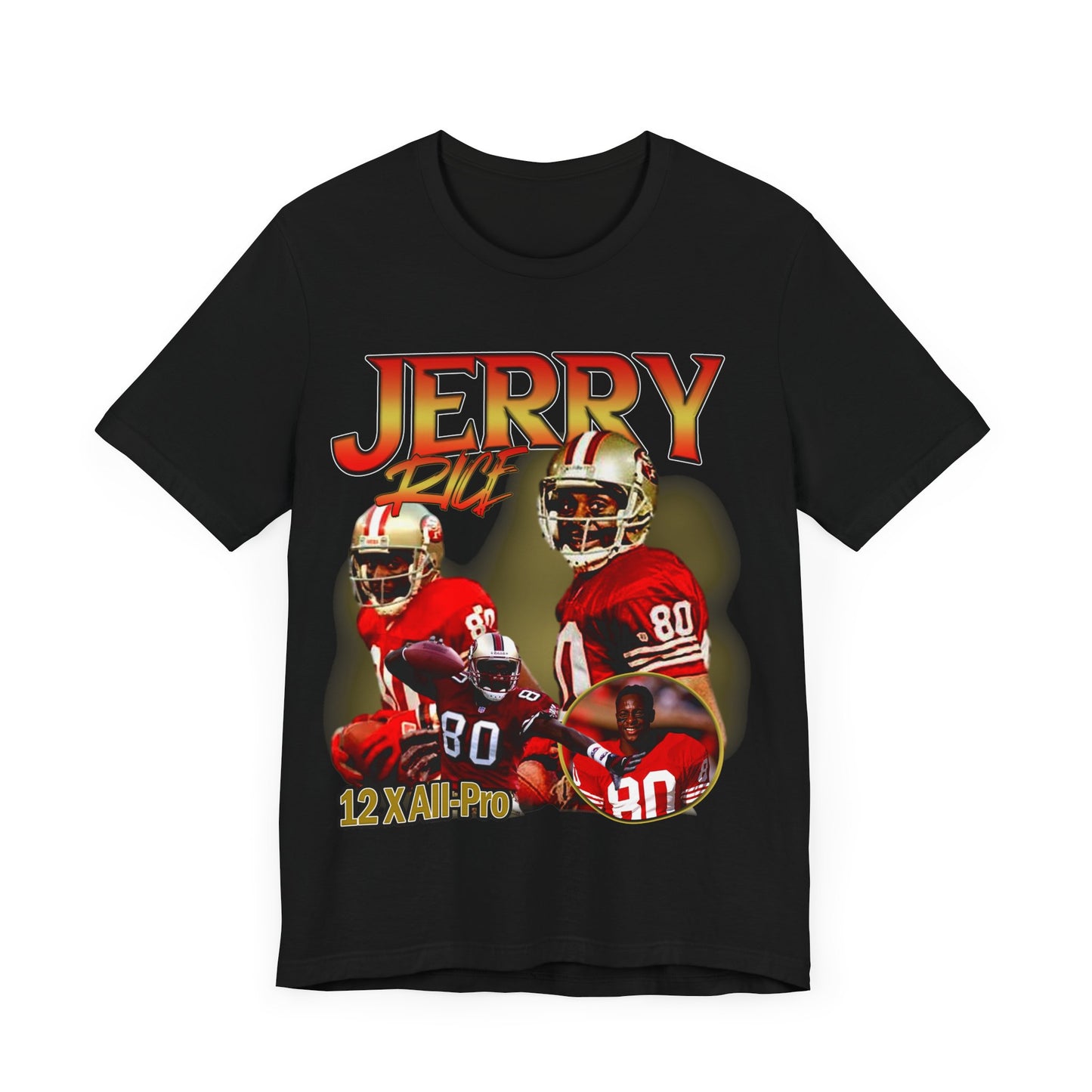 Vintage 90s Football Bootleg Style TShirt JERRY RICE Retro Unisex Graphic Tee