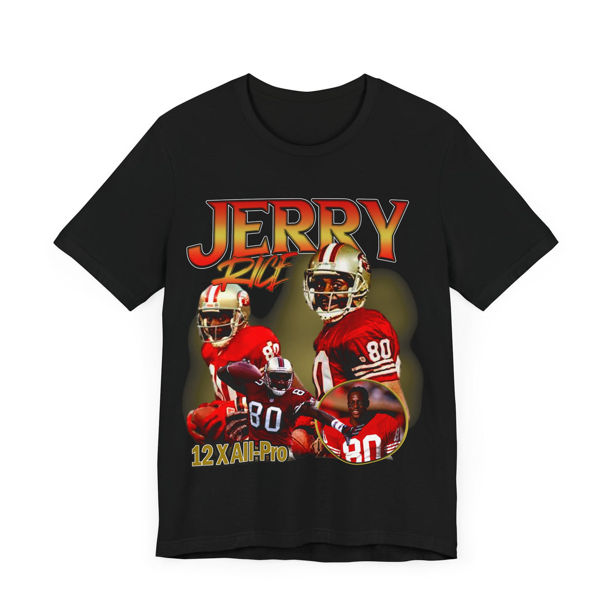 Vintage 90s Football Bootleg Style TShirt JERRY RICE Retro Unisex Graphic Tee