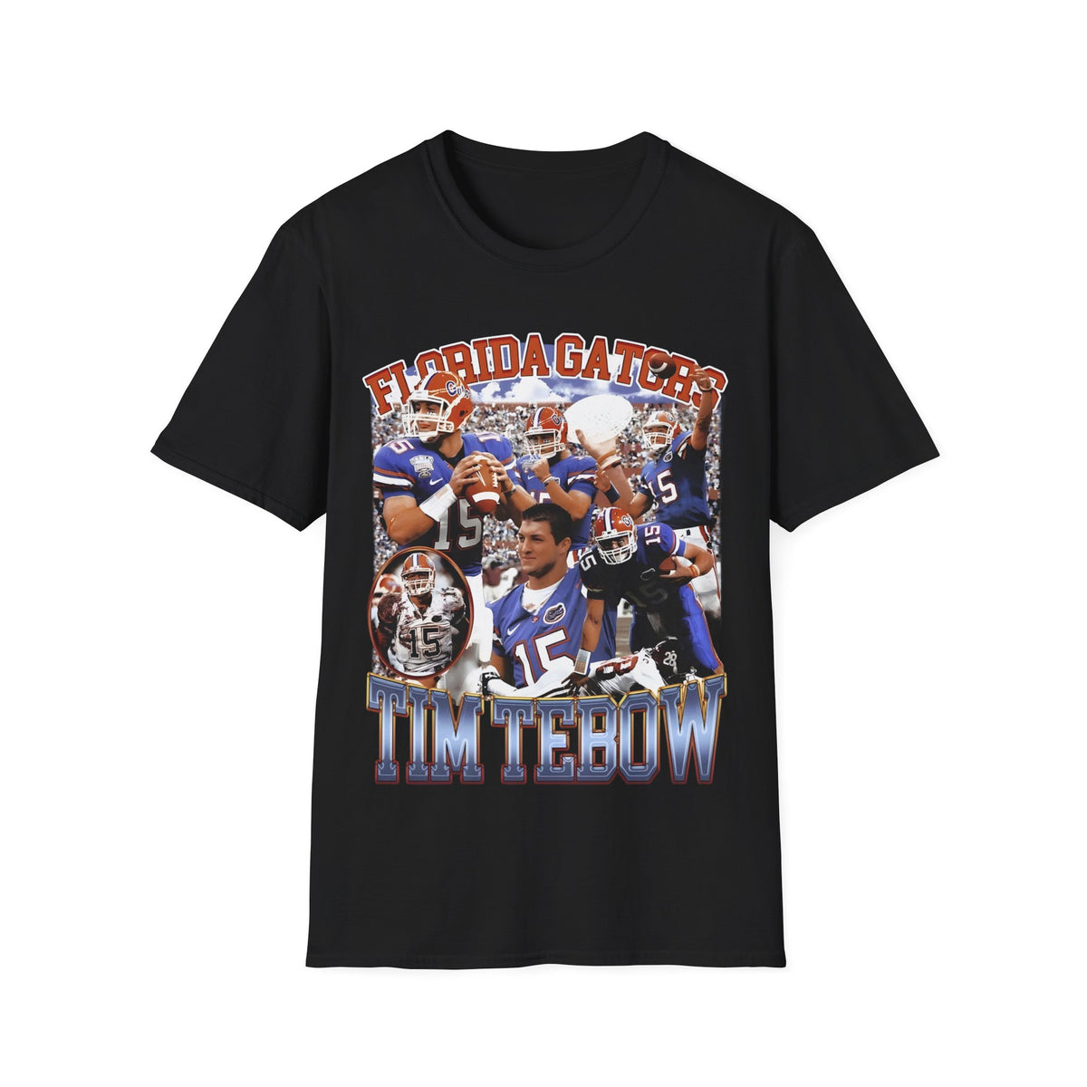 Vintage 90s Football Bootleg Style T-Shirt, TIM TEBOW Vintage Graphic Tee, Retro Football Shirt Unisex Graphic Tee Shirt