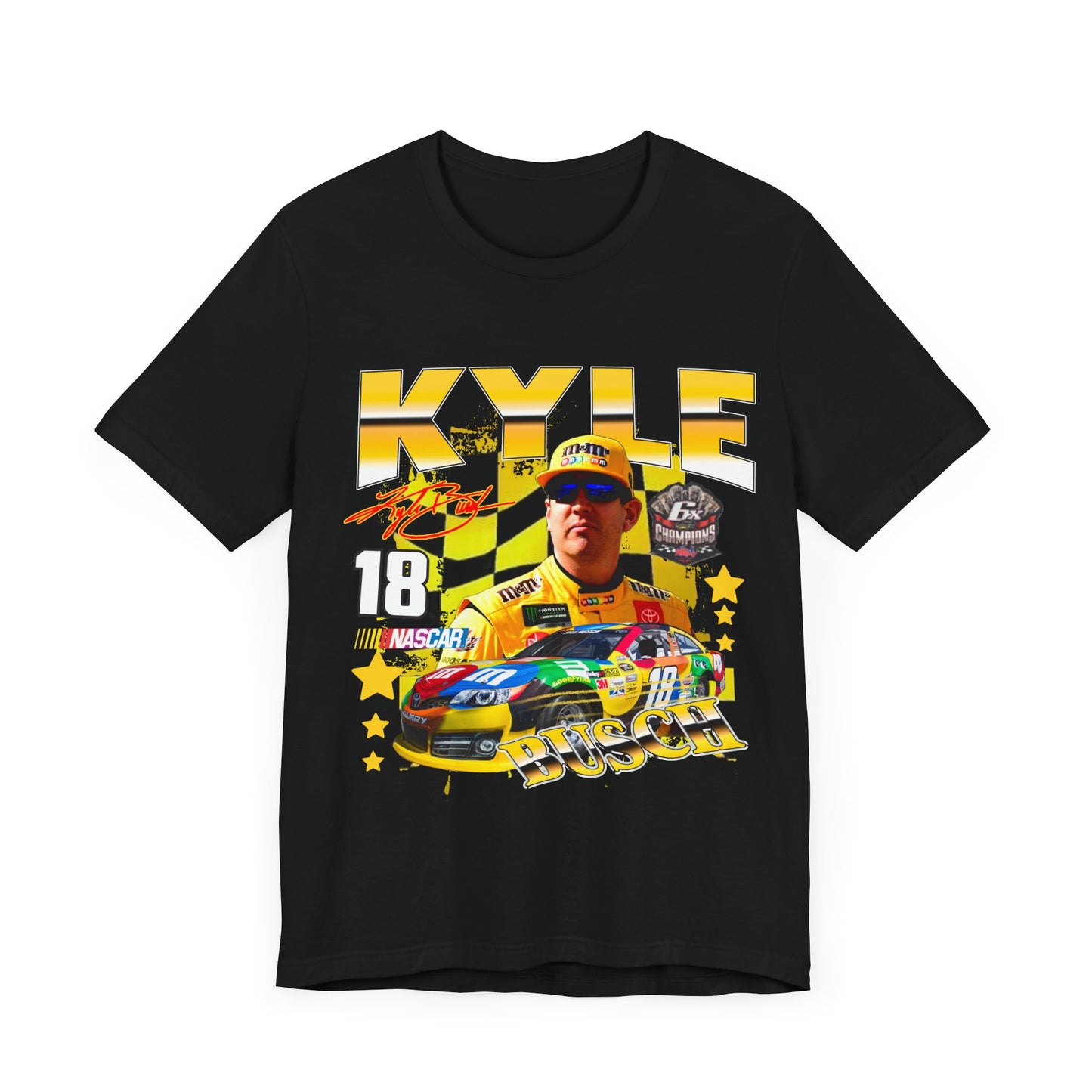 Vintage 90s Racing Bootleg Style T-Shirt, KYLE BUSCH Graphic Tee, Retro Racing Shirt Unisex Graphic Tee Shirt