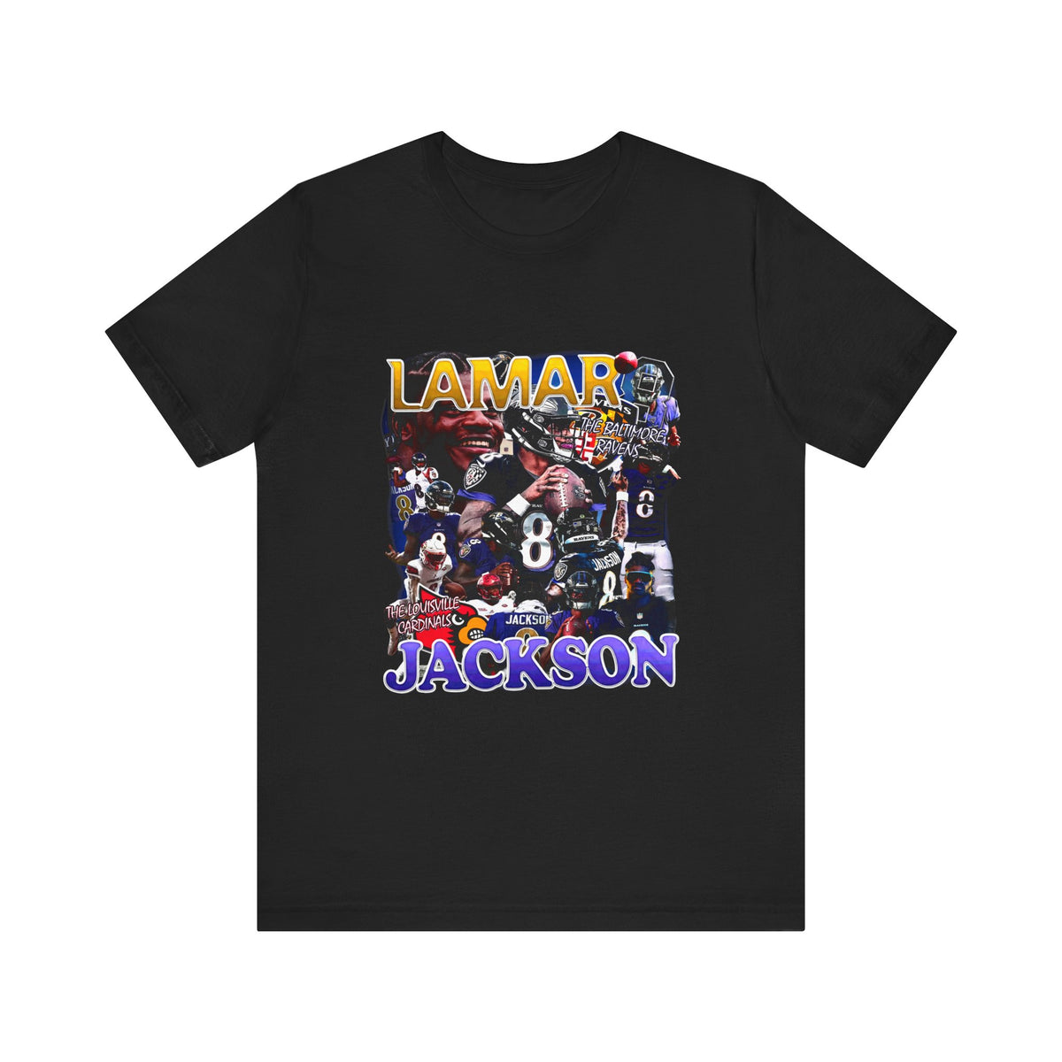 Vintage 90s Football Bootleg Style T-Shirt, LAMAR JACKSON Unisex Tee Shirt