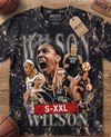 AJA WILSON Jumbo Print Acid Washed Vintage 90s Style Heavyweight T-Shirt