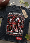 ALPHONSO DAVIES Jumbo Print Acid Washed Vintage 90s Style Heavyweight T-Shirt