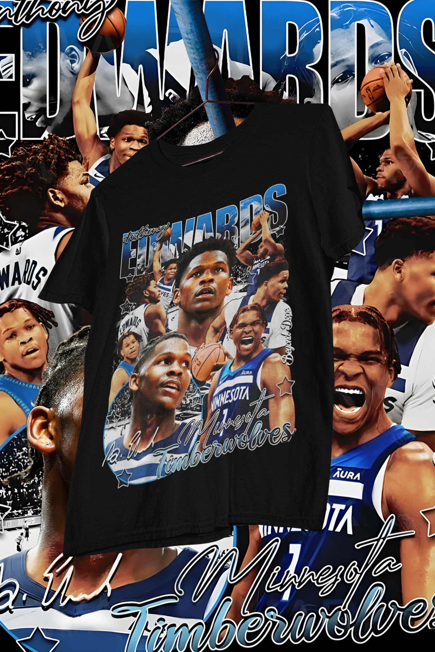 ANTHONY EDWARDS- shirt design, Bootleg tees design, ready to print, Printable design basketball, 90s, DTF,DTG,300 DPI