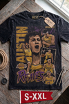 AUSTIN REAVES Jumbo Print Acid Washed Vintage 90s Style Heavyweight T-Shirt