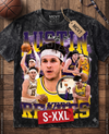AUSTIN REAVES Jumbo Print Acid Washed Vintage 90s Style Heavyweight T-Shirt