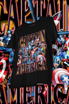 CAPTAIN AMERICA - shirt design, Bootleg tees design, ready to print, Printable design superhero, 90s, DTF,DTG,300 DPI