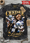 CEE DEE LAMB Jumbo Print Acid Washed Vintage 90s Style Heavyweight T-Shirt