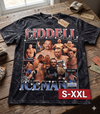 CHUCK LIDELL Jumbo Print Acid Washed Vintage 90s Style Heavyweight T-Shirt