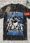 DEACON JONES Jumbo Print Acid Washed Vintage 90s Style Heavyweight T-Shirt