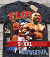 FLOYD MAYWEATHER Jumbo Print Acid Washed Vintage 90s Style Heavyweight T-Shirt