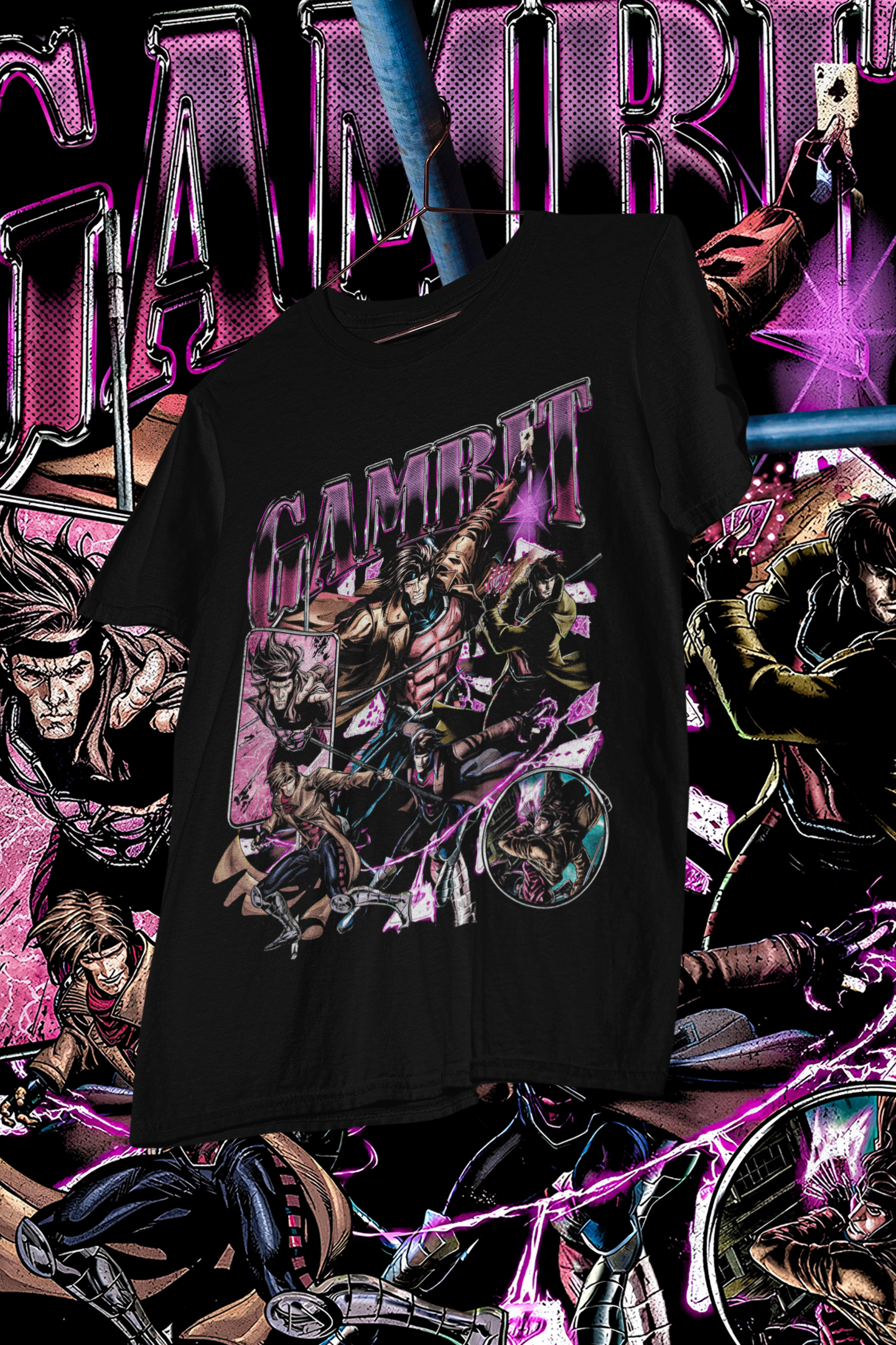 GAMBIT - shirt design, Bootleg tees design, ready to print, Printable design superhero, 90s, DTF,DTG,300 DPI