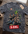 GHOSTBUSTERS Jumbo Print Acid Washed Vintage 90s Style Heavyweight T-Shirt