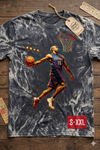 VINCE CARTER Jumbo Print Acid Washed Vintage 90s Style Heavyweight T Shirt