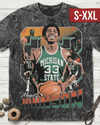 MAGIC JOHNSON Jumbo Print Acid Washed Vintage 90s Style Heavyweight T Shirt