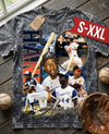 HANK AARON Jumbo Print Acid Washed Vintage 90s Style Heavyweight T Shirt