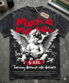 MAKE MONEY Jumbo Print Acid Washed Vintage 90s Style Heavyweight T Shirt