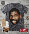 MAGIC BIG FACE Jumbo Print Acid Washed Vintage 90s Style Heavyweight T Shirt