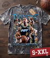 TYRESE HALIBURTON Jumbo Print Acid Washed Vintage 90s Style Heavyweight T Shirt