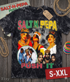 SALT N PEPA Jumbo Print Acid Washed Vintage 90s Style Heavyweight T Shirt