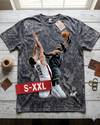 ANTHONY EDWARDS Jumbo Print Acid Washed Vintage 90s Style Heavyweight T Shirt