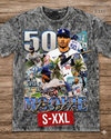MOOKIE BETTS Jumbo Print Acid Washed Vintage 90s Style Heavyweight T Shirt