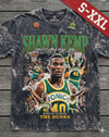 SHAWN KEMP REIGN MAN Jumbo Print Acid Washed Vintage 90s Style Heavyweight T Shirt