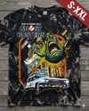 GHOSTBUSTERS Jumbo Print Acid Washed Vintage 90s Style Heavyweight T Shirt