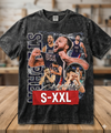 STEPHEN CURRY USA Jumbo Print Acid Washed Vintage 90s Style Heavyweight T Shirt