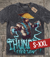 RAIDEN Jumbo Print Acid Washed Vintage 90s Style Heavyweight T Shirt