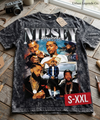 NIPSEY HUSSLE Jumbo Print Acid Washed Vintage 90s Style Heavyweight T Shirt