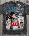 LAMELO BALL Jumbo Print Acid Washed Vintage 90s Style Heavyweight T Shirt