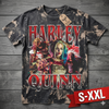 HARLEY QUINN Jumbo Print Acid Washed Vintage 90s Style Heavyweight T Shirt