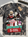 SOCCER LEGENDS HENRY Jumbo Print Acid Washed Vintage 90s Style Heavyweight T-Shirt