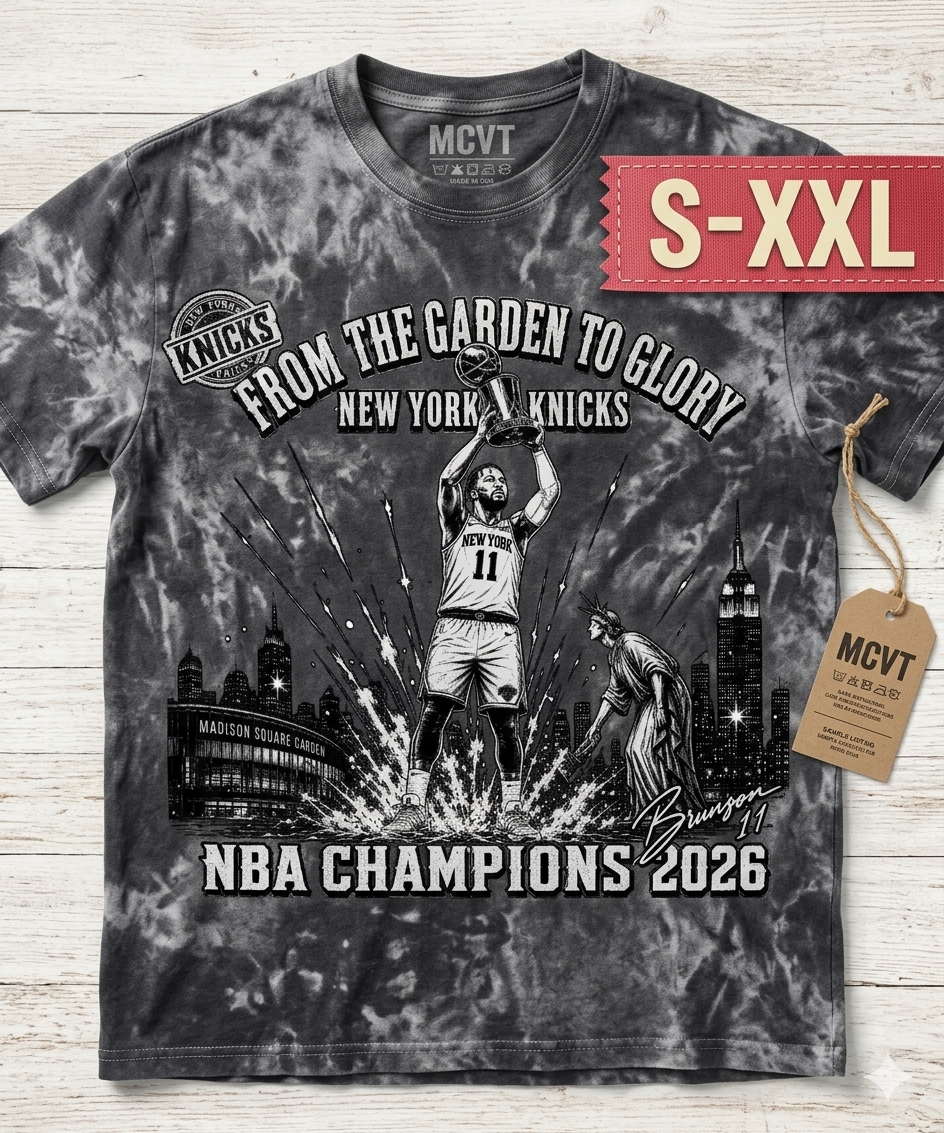 JALEN BRUNSON Jumbo Print Acid Washed Vintage 90s Style Heavyweight T-Shirt