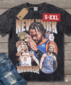 JALEN BRUNSON Jumbo Print Acid Washed Vintage 90s Style Heavyweight T-Shirt