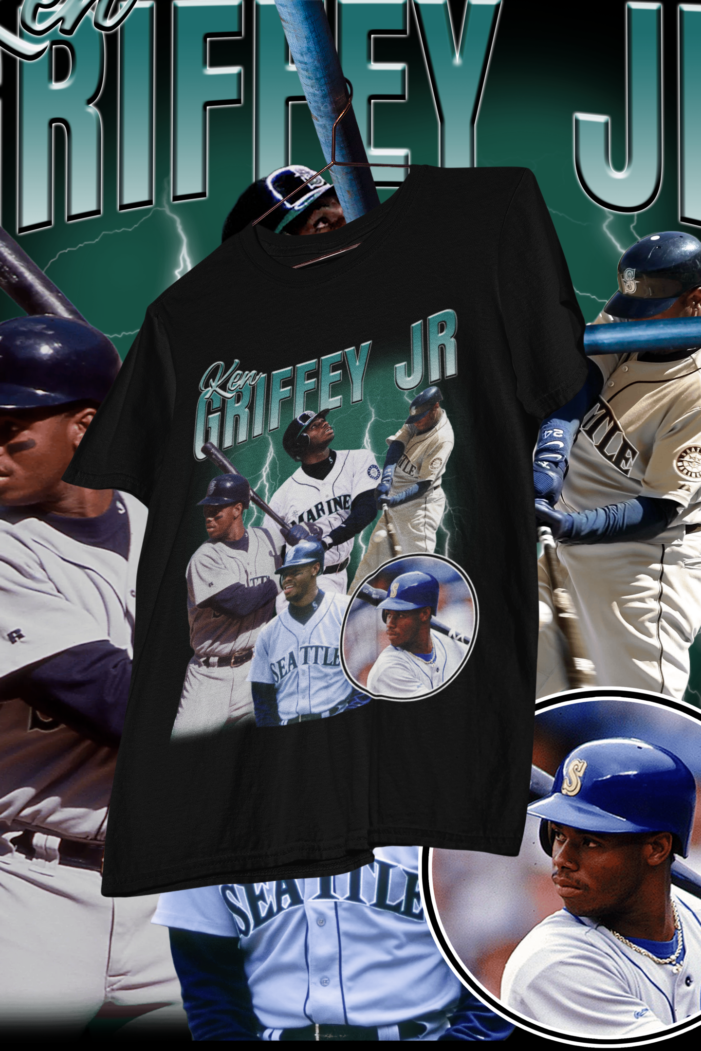 KEN GRIFFEY JR -shirt design, Bootleg tees design, ready to print, Printable design basketball, 90s, DTF,DTG,300 DPI