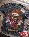 KILLER CLOWNS Jumbo Print Acid Washed Vintage 90s Style Heavyweight T-Shirt