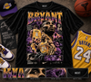 KOBE USA ICONIC SERIES Jumbo Print Acid Washed Vintage 90s Style Heavyweight T-Shirt