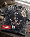 KOBE BRYANT USA Jumbo Print Acid Washed Vintage 90s Style Heavyweight T-Shirt