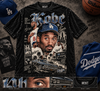 KOBE ICONIC SERIES Jumbo Print Acid Washed Vintage 90s Style Heavyweight T-Shirt