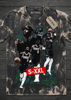 KYRIE IRVING Jumbo Print Acid Washed Vintage 90s Style Heavyweight T-Shirt