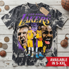 LUKA & LEBRON Jumbo Print Acid Washed Vintage 90s Style Heavyweight T Shirt