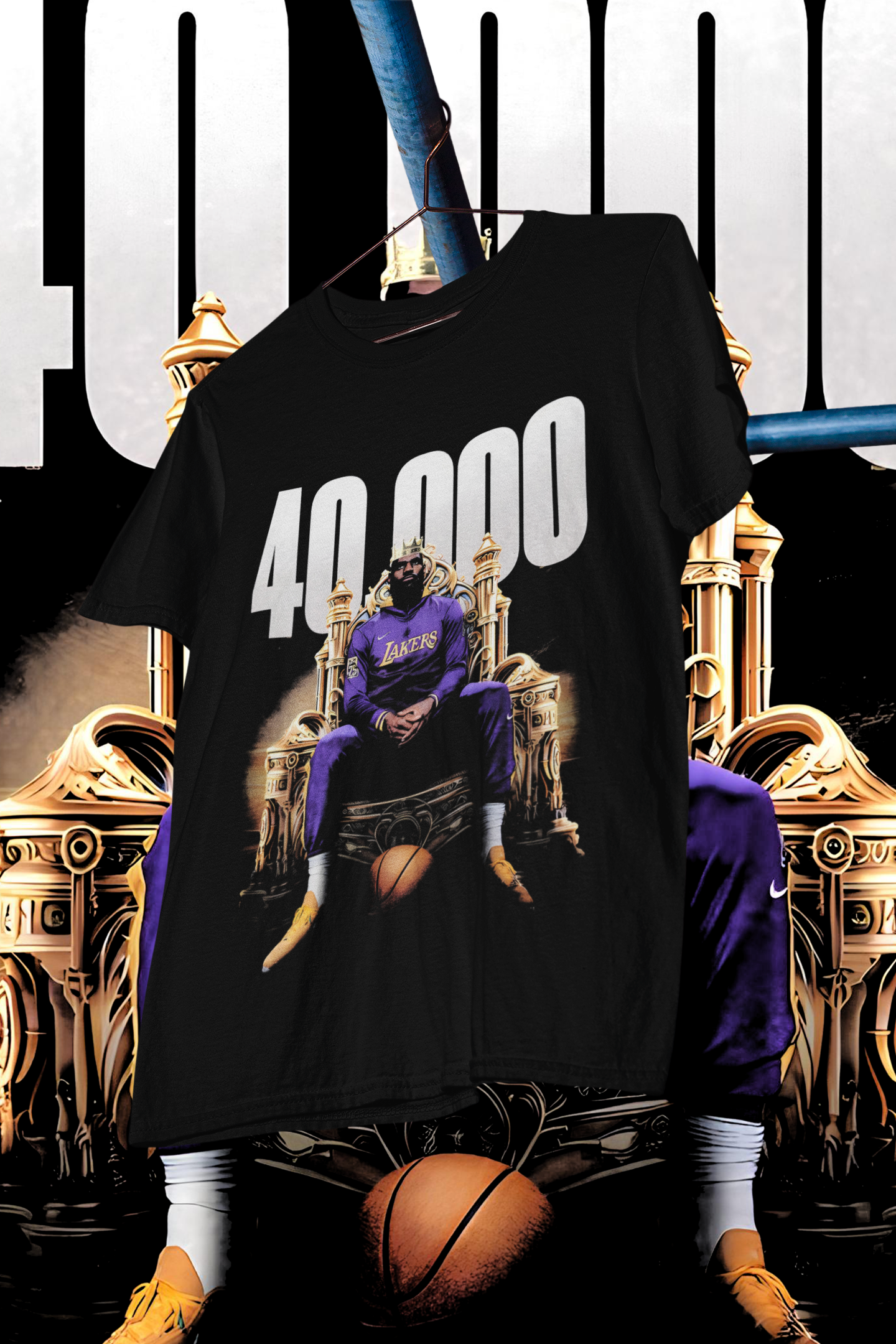 LEBRON JAMES 40K-shirt design, Bootleg tees design, ready to print, Printable design basketball, 90s, DTF,DTG,300 DPI