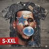 LEBRON BIG FACE Jumbo Print Acid Washed Vintage 90s Style Heavyweight T Shirt
